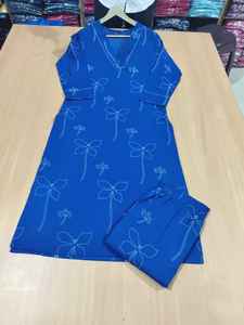 ชุดเดรสผ้าฝ้ายผ้าฝ้ายพิมพ์ลายไซส์ใหญ่พิเศษสำหรับผู้หญิงชุดสูทแขนยาวผ้าฝ้ายอินเดียสำหรับใส่ในสำนักงานและวันหยุด - Product Image 4