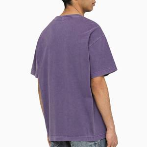 2024เสื้อยืดผ้าฝ้าย100% โอเวอร์ไซส์สำหรับผู้ชายทรงโอเวอร์ไซส์ผ้าคอตตอนซักไหล่พิมพ์ลาย3D ถักออกแบบโลโก้ได้ตามต้องการ - Product Image 2