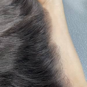 Swiss HD encaje transparente encaje Frontal pelo pequeños nudos venta al por mayor todos los tamaños recto ondulado frente pelucas extensiones de cabello - Product Image 1