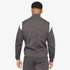 Chaqueta de entrenamiento de pista para hombre con cremalleras laterales con dobladillo de cola caída y detalles sutiles de puño Chaqueta de rendimiento para hombre - Product Image 3