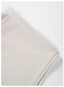 Débardeur de sport basique unisexe en polyester uni 230G à col montant, manches longues, coupe oversize, personnalisable avec logo, idéal pour le fitness et la séchage rapide - Product Image 5