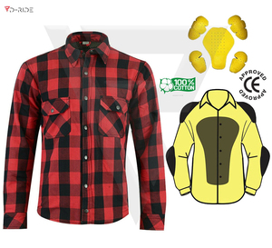 Camisa de protección de motocicleta blindada CE nivel 1 de cuero personalizado para hombres con diseño transpirable - Product Image 3