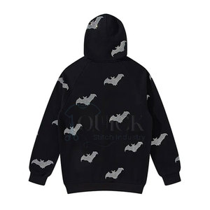 Top venta diseño único tamaño algodón mezclado polar con capucha de alta calidad transpirable respetuoso con el medio ambiente ropa de calle sudaderas con capucha de diamantes de imitación - Product Image 2