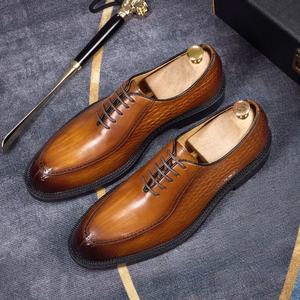 Chaussures habillées pour hommes - Chaussures Oxford pointues en cuir pleine fleur de haute qualité pour mariage, occasions sociales, affaires et bureau - Product Image 3