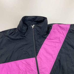 2025 Logo personnalisé Streetwear tissu tissé passepoil blanc fermeture éclair poches 2 pièces ensemble coupe-vent survêtements - Product Image 2