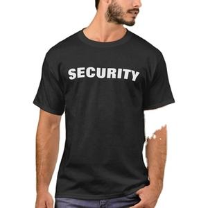 Uniforme de guardia de seguridad de algodón 100% con ajuste clásico Unisex para verano, ropa de trabajo, camiseta con logotipo impreso, sombreros negros informales, manga corta - Product Image 1