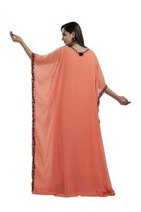 Designer Ladies Farasha en couleur tomate Vêtements et accessoires musulmans traditionnels - Product Image 2