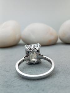 D'VINS JEWELS Trendy Classic EMERALD VVS Lab Grown Diamond Anillo de compromiso Plata de Ley 925 Estilo popular Regalo de fiesta de boda - Product Image 4