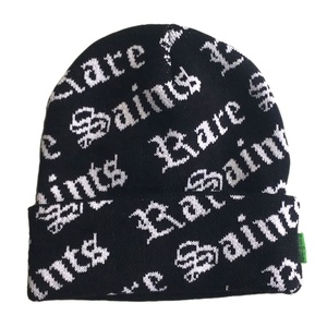 OEM de alta calidad de moda popular unisex acrílico de punto cálido invierno sombreros personalizados todo estampado jacquard diseño gris claro gorro - Product Image 2