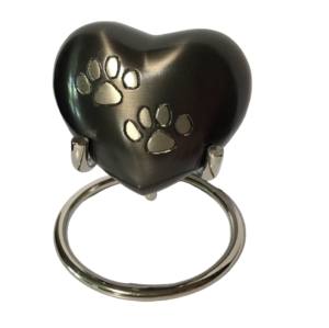 Urnes imprimées en forme de coeur pour cendres Urnes funéraires en laiton en forme de coeur uniques - Product Image 3