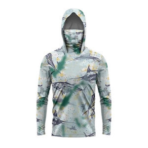 Camisa de Pesca con Capucha y Protección UV Personalizada para Hombre, Manga Larga, Transpirable, Ligera, para Exteriores, con Logotipo, Unisex, OME - Product Image 5