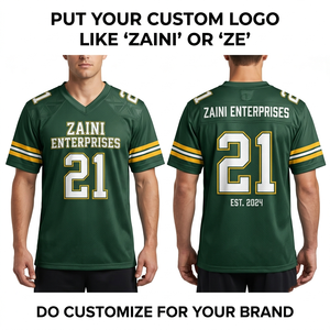 Camiseta de Fútbol Americano para Hombre, 220 GSM, Malla de Poliéster Tipo Bird Eye, Paneles de Manga Rojos, Blancos y Negros, Logotipo con Impresión Digital Personalizada, Transpirable - Product Image 1