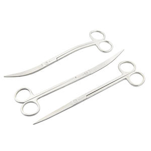 Tijeras de acuario de plata de acero inoxidable de alta calidad Juego de instrumentos acuáticos higiénicos reutilizables manuales de largo alcance Hecho en Pakistán - Product Image 1