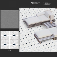 Carrelage mural extérieur en céramique 400x400mm, moderne, robuste, antidérapant, mat, résistant à l'usure, effet brique, pour villas et centres commerciaux