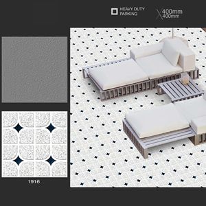 กระเบื้องเซรามิกปูพื้นแบบกันลื่น ขนาด 400x400 มม. ดีไซน์ทันสมัย แข็งแรง ทนทาน หนา 12 มม. สำหรับลานจอดรถ ซูเปอร์มาร์เก็ต และทางเดินกลางแจ้ง - Product Image 6