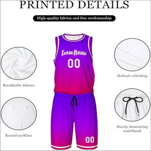 Traje de baloncesto personalizado para hombres universitarios logotipo personalizado impreso American Jersey uniforme de equipo de juego logotipo personalizado uniforme de baloncesto - Product Image 5