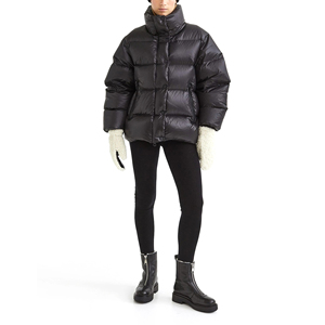 Manteau lourd à capuche rembourré Bouffant de créateur Surdimensionné Bulle Hiver Noir Personnalisé Hommes Brillant Doudoune avec Poche sur les Manches - Product Image 4