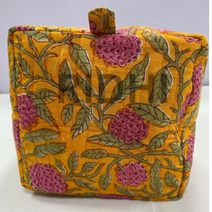 Sac fourre-tout matelassé de luxe écologique grand format jaune ambre avec fermeture éclair, imprimé à la main, réutilisable, pour voyage, vente en gros - Product Image 5