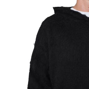 Direct d'usine en stock hommes Mohair Hoodies Oem Style laine tricoté Mohair brossé pull à capuche chaud moelleux chandails - Product Image 4