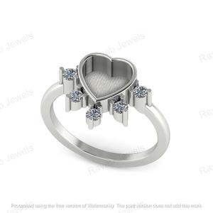 Juego de anillos vacíos de 8mm de montaje semi de Plata de Ley 925 de alta calidad, joyería de recuerdo de leche materna, regalo especial de San Valentín - Product Image 5