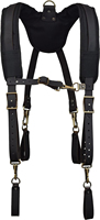 Outils de charpentier en cuir huilé avec bretelles rembourrées, ceinture de charpentier avec bretelles et pochettes, double en gros