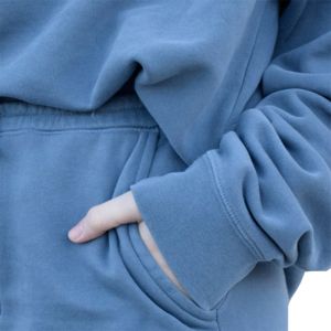 Sudadera Universitaria de Forro Polar, Manga Larga, Cuello Redondo, Impresión Personalizada, Bordado Frontal, Hombros Caídos, Sudadera con Capucha, Invierno, 100% Algodón - Product Image 6