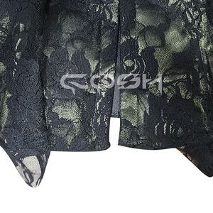 Minivestido Corsé Gótico de Satén Oliva con Encaje y Varillas de Acero Sobre el Busto |   Corsé Victoriano Steampunk para Entrenamiento de Cintura - Product Image 5