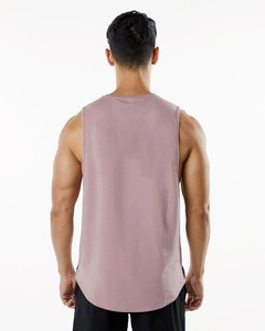 2026 Spring Summer New Split Sports Tank <b>Top</b> Loose Round Neck Sleeveless 100% Cotton Breathable Quick Dry <b>Men's</b> Vest - Product Image 6