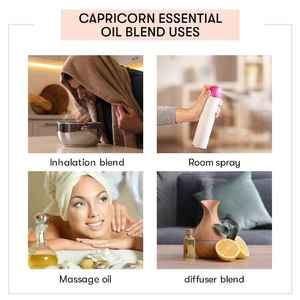 Capricorn Zodiac 100% Pure Essential Oil Blend Moisturising Nourishing Body Oil <b>Pine</b> Lemon Organic Herb Ingredients <b>Box</b> - Product Image 4