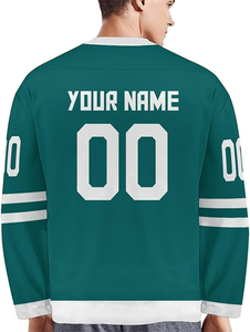 Uniforme de hockey sur glace personnalisé sublimé respirant, vêtements de sport, nouveau maillot de hockey sur glace 100% coton, pull unisexe, imperméable, anti-UV - Product Image 3