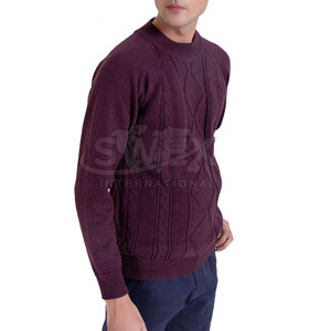 Suéter de Manga Larga de Tela Combinada de Moda, Suéter de Punto Acogedor para Oficina, Hogar y Exteriores, Hecho en Pakistán - Product Image 1
