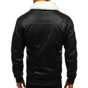 Chaqueta de cuero de moda para hombre hecha en cuero de calidad superior/Chaqueta de motorista de cuero Vintage para hombre a la venta hecha en Pakistán - Product Image 3