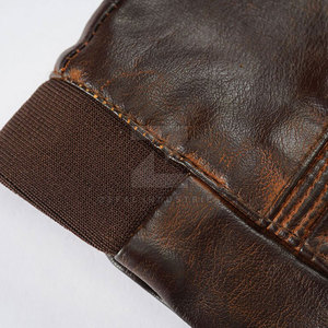 Breathable Fabric <b>Winter</b> <b>Leather</b> <b>Jacket</b> with Stand Collar and Front Logo Outdoor Use Lightweight Wholesale Price for Men - Product Image 6