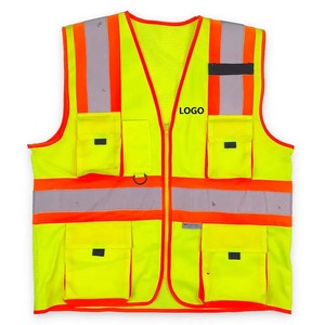 Gilet de travail en poly coton pour homme avec pantalon uniforme multi-poches pour l'usine minière gilet de sécurité routière - Product Image 4