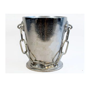 Cubo de hielo de aluminio de doble pared, Enfriador de cerveza de fiesta más vendido con mango de diseño de búfalo para cubos de hielo de almacenamiento de vino - Product Image 3