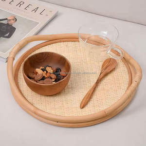 Bandeja de ratán hecha a mano al por mayor, respetuosa con el medio ambiente, ligera, duradera, multiusos, fabricante de Vietnam - Product Image 1