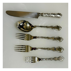 Brass Luxury Modern Cutlery Set Tableware Classic Design Royal Look Handmade <b>Flatware</b> for Dining Table Decoration Business Gift - Product Image 1