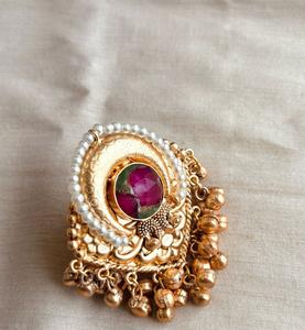 Anillo Elegante de Latón Tradicional Hecho a Mano con Baño de Oro para Bodas, Fiestas y Compromisos para Mujer - Product Image 6