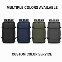 Mochila de Viaje de 28L, Impermeable, de Poliéster, con Cierre, Bolsa de Fin de Semana con Compartimento Independiente para Zapatos y Bolsillo Frontal de Almacenamiento