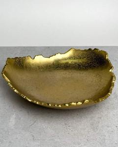 Bandeja DE SERVICIO DE ALUMINIO minimalista con forma personalizada, Fundición de Oro para bodas, hogar y hotel para fines decorativos-WB INC INDIA - Product Image 1