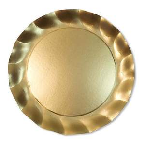 Plat rond de luxe et assiettes de service de mariage 12 "13" assiette de présentation personnalisée assiettes métalliques légères et écologiques de belle qualité - Product Image 5