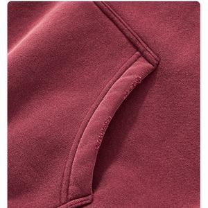 Poids lourd ensemble impression Vintage surdimensionné blanc plaine acide lavage sweat personnalisé hommes en détresse Boxy sweats à capuche courts - Product Image 5