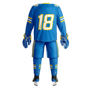 Conjunto de uniforme blanco de hockey sobre hielo Diseño Jersey Pantalones Hockey sobre hielo y hockey sobre hierba Conjunto de hockey sobre hielo y tops bordados - Product Image 6