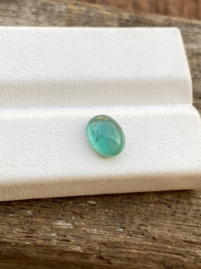 8x6 MM naturel zambien émeraude ovale forme Cabochon pierre avec bonne qualité de couleur pierre précieuse en vrac pour la fabrication de bijoux 1.21 carats - Product Image 4