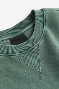 Haute qualité grande taille hommes sweat lavé à l'acide bleu vert 100% coton col rond surdimensionné sweat-shirt conception personnalisée Logo - Product Image 2