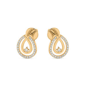Pendientes de diamantes de gota cultivados en laboratorio en oro-Joyería elegante y lujosa - Product Image 4