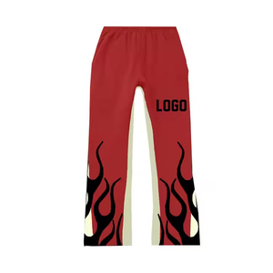 Proveedor de chándal de precio barato de alta calidad logotipo personalizado impresión servicio OEM hombres desgaste estilo acampanado chándal - Product Image 5