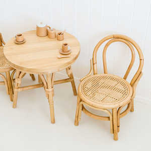 Big Discount Low MOQ Toddler Rattan Chair and Table <b>Set</b> Children <b>Kid's</b> <b>Furniture</b> Cute Chairs for Baby - Product Image 2