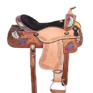 Selle de Cheval Western Anglaise de Course en Cuir Premium Faite à la Main, Confortable et Durable, avec Détails en Bois/Plastique – Vente en Gros de Haute Qualité - Product Image 1