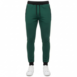 Pantalon de jogging décontracté en toile délavée pour homme, coupe slim premium, pantalon de survêtement athlétique avec cordon de serrage à la taille et poches zippées - Product Image 6
